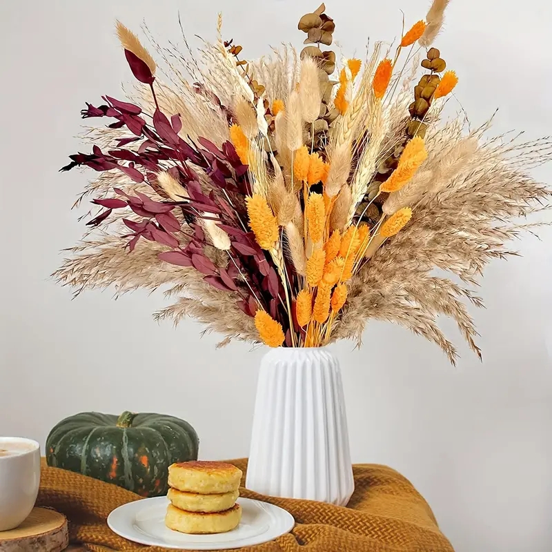 Pampas Grass Decor - 66-piece pampas reed decoration combination, artificial