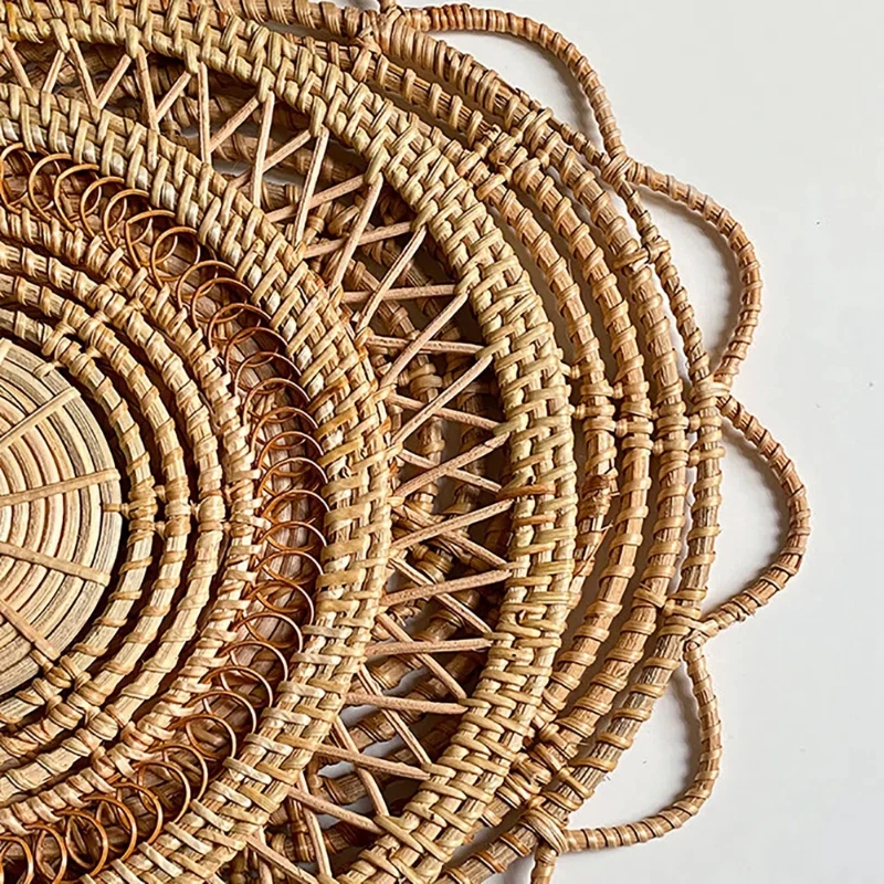 Round Wicker Tray Rattan Woven - огляд і ціна Rattan Plant Basket