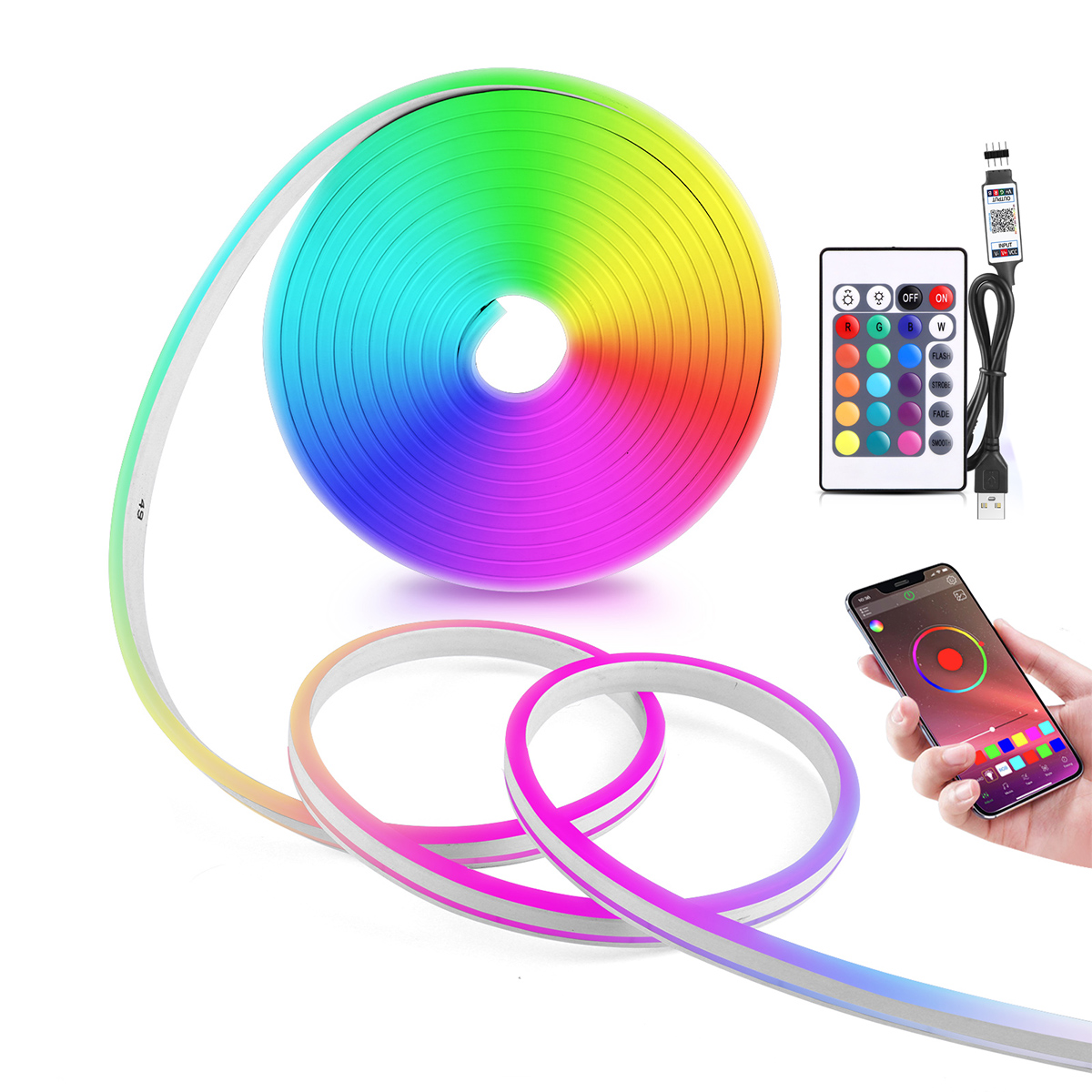 5V USB RGB Neon LED Strip Ligh - огляд і ціна Home Decor Free App
