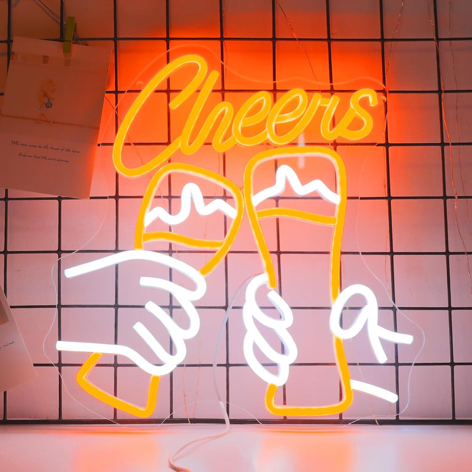 Cheers Cocktail Neon Sign USB  - огляд і ціна Home Decor Theme